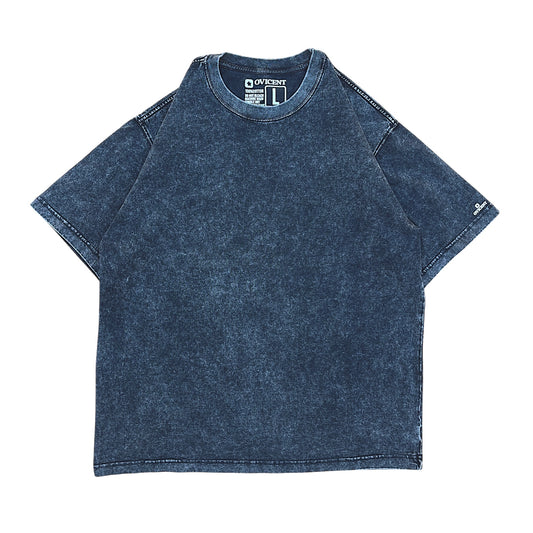 No. 1, Star Relic, Oversized Big T-Shirt, Shoulder Drop Short-Sleeve, Vintage Style, 100% Cotton, Black